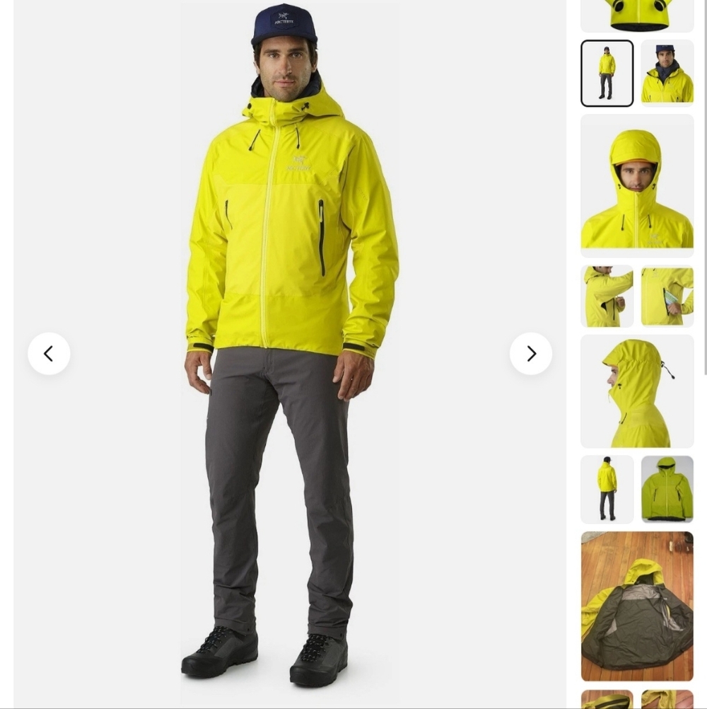 ARC'TERYX Beta SL Hybrid Mens Jacket GORE-TEX Lichen Neon Yellow - XL